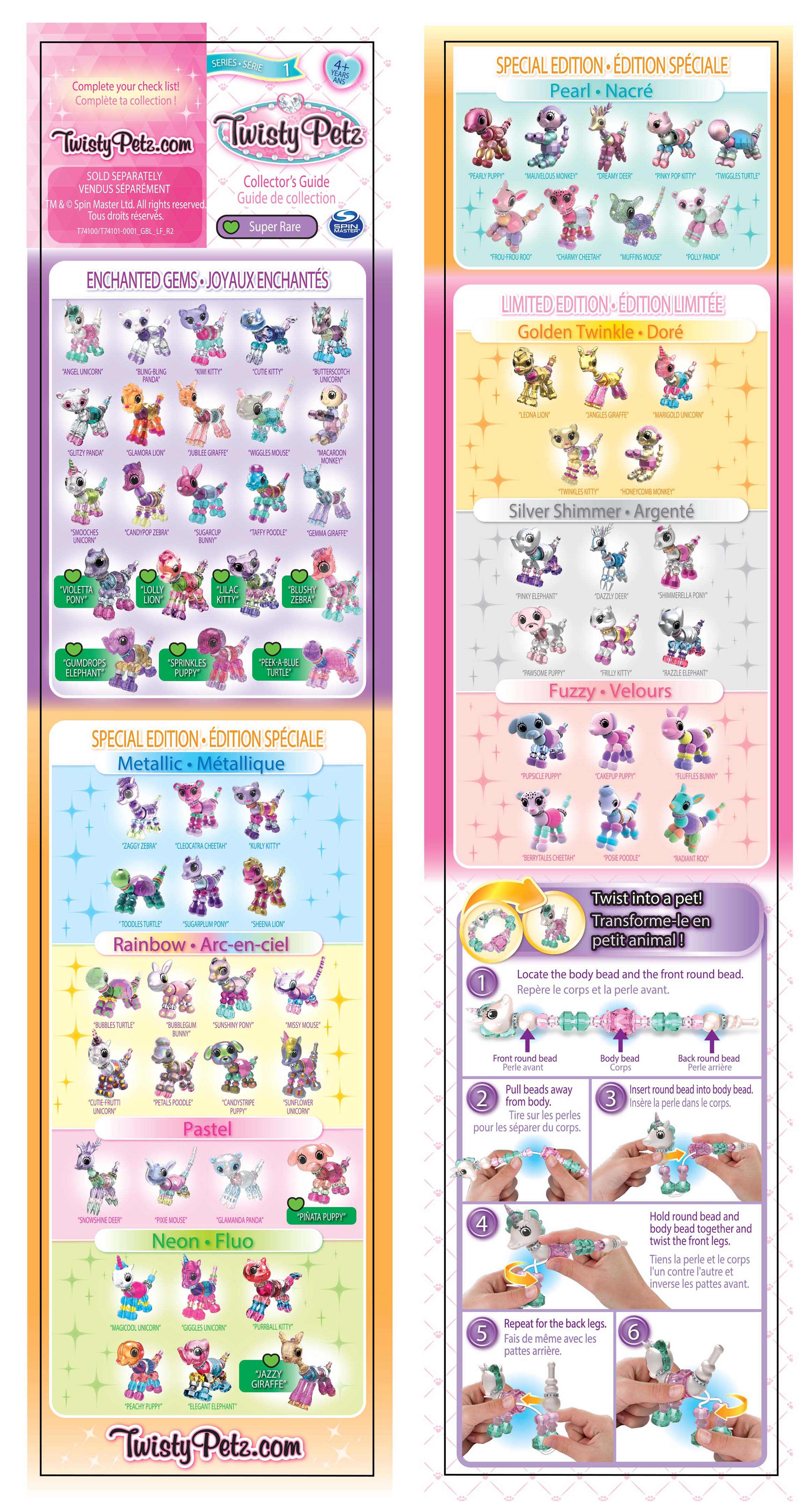 Twist Petz Collection Series 1 Collectors Guide List Checklist – Kids Time