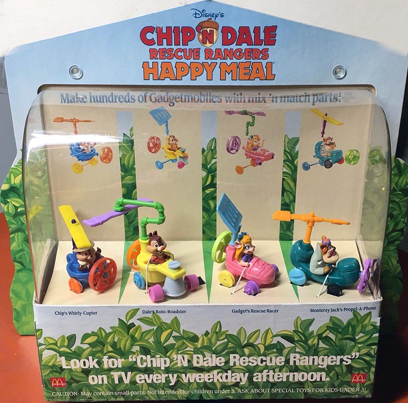 Vintage McDonald's Happy Meal Toys Chip N' Dale Rescue Rangers Lot of 4 Toys 