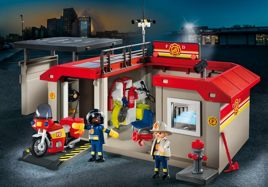 playmobil city action fire station 9052