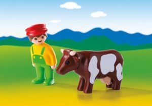 6972 Farmer with Cow