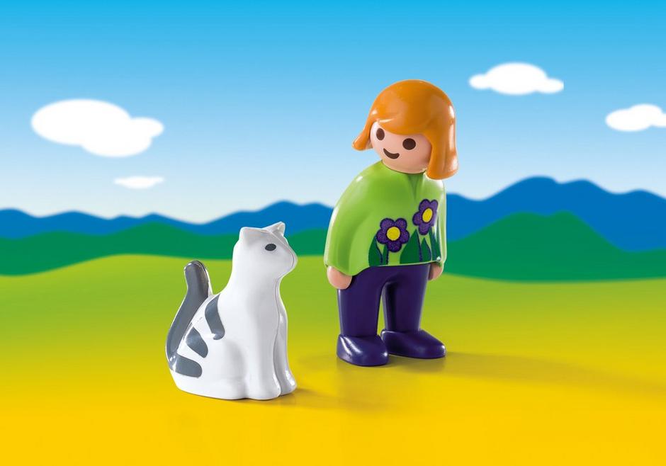 playmobil-1-2-3 6975 Woman with Cat – Kids Time