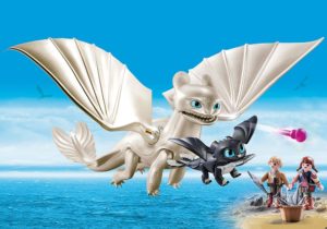 Playmobil 70038 Light Fury with Baby Dragon and Children