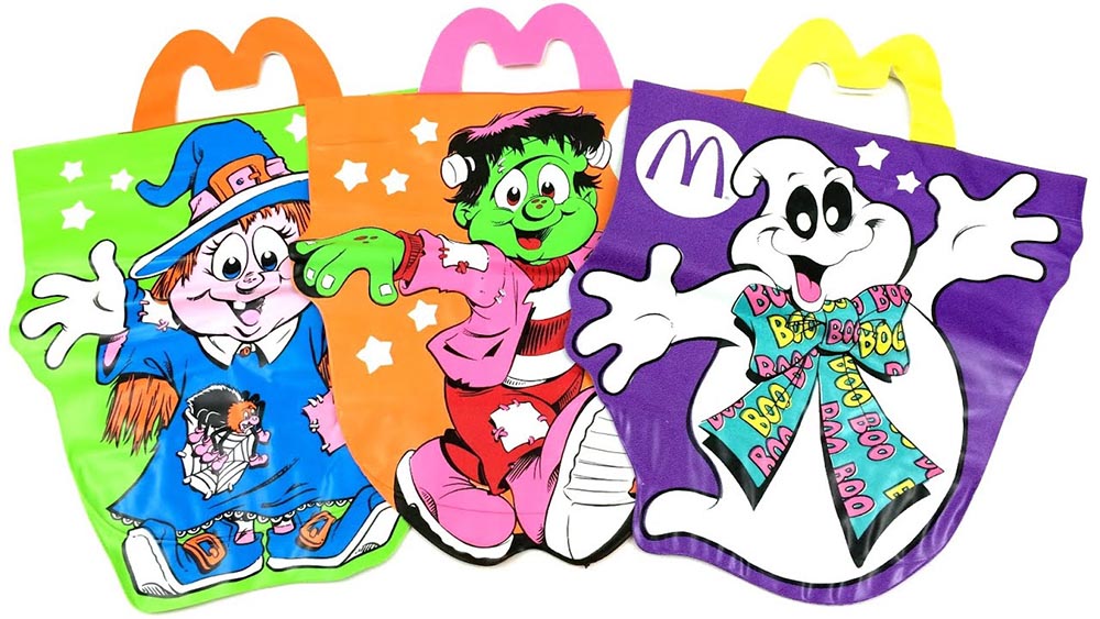 1991 McDonald's Happy Meal Halloween McBoo Bag-Ghost VINTAGE 