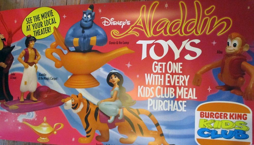 Aladdin & Carpet 1992 Aladdin Burger King Kid's Meal Toy 