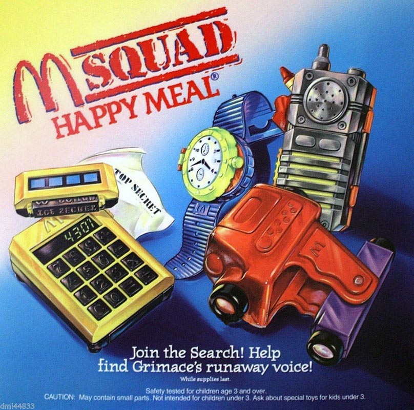 McDonalds 1993 M Squad Spy Toys Mint in Package U3 Complete Set 