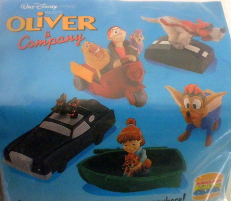 Details about   Disney Oliver and Company Set of 5 Burger King Kids Meal Toys NEW SEALED 1996 