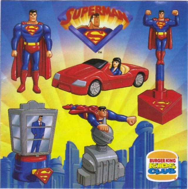 Burger King BK Kids Club Superman Set of 5 1997 Vintage Toys 90's Toys Lois Lane 