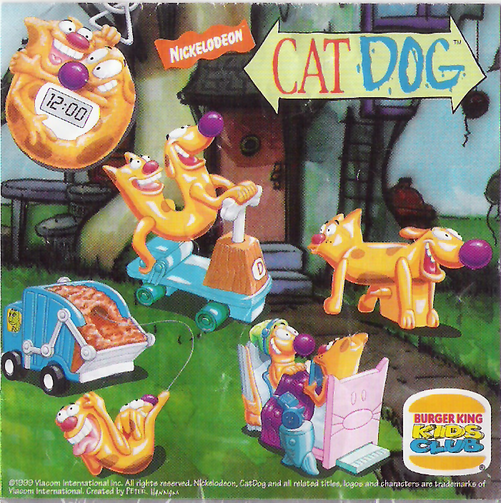 Burger King Kids Club CatDog Nickelodeon Garbage Truck Toy 1999 New Sealed 