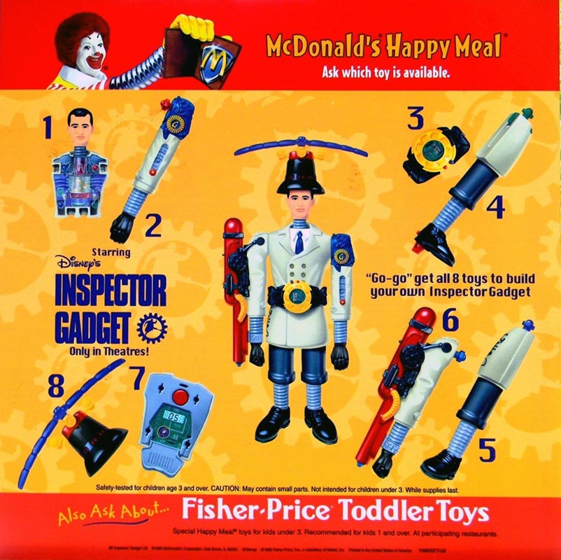 1999 Inspector Gadget McDonalds Happy Meal Toy Secret Communicator #7 