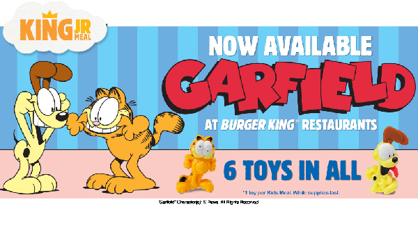 2016 Garfield Burger King Kids Meal Toy The Odie Tumble 