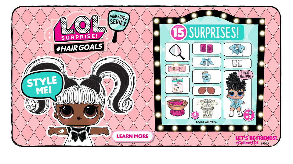 LOL Surprise Hairgoals 15 Surprises Doll Ball Big Sister L.O.L Hair Goals Dolls