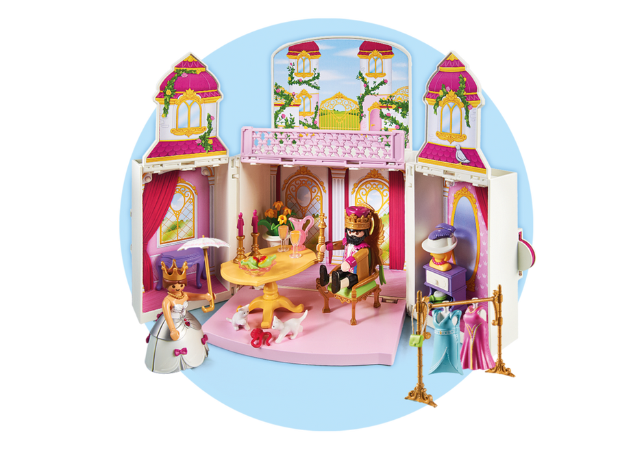 Multi-colour Playmobil 4898 Princess My Secret Royal Palace Play Box with Key and Lock