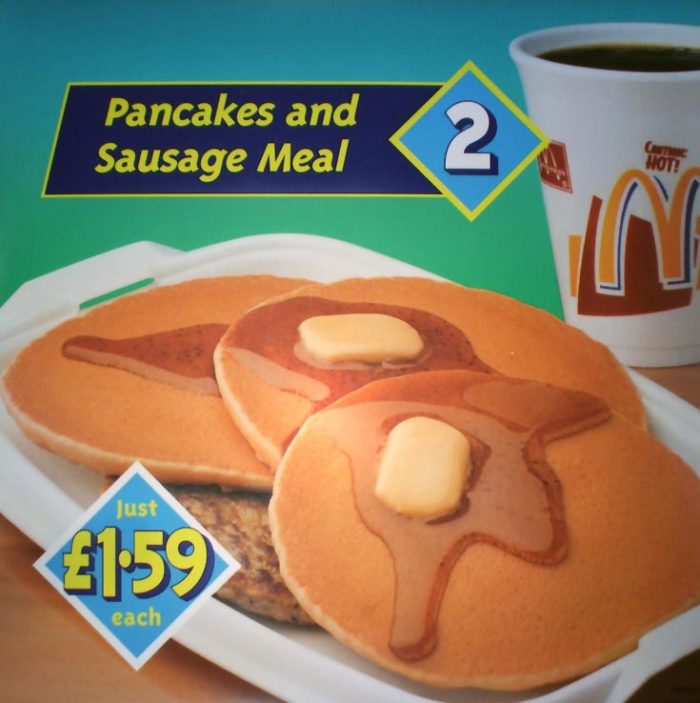 McDonald’s Promotions 1980’s Pancake and Sausage Meal Kids Time