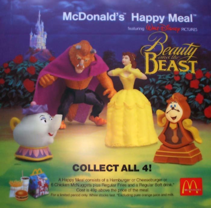 disney attraction happy meal toys