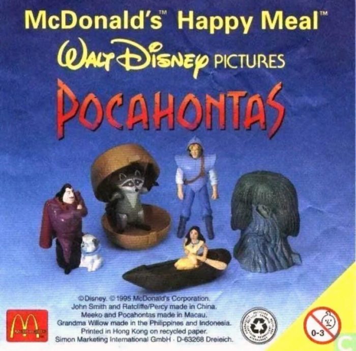 mcdonalds pocahontas toys