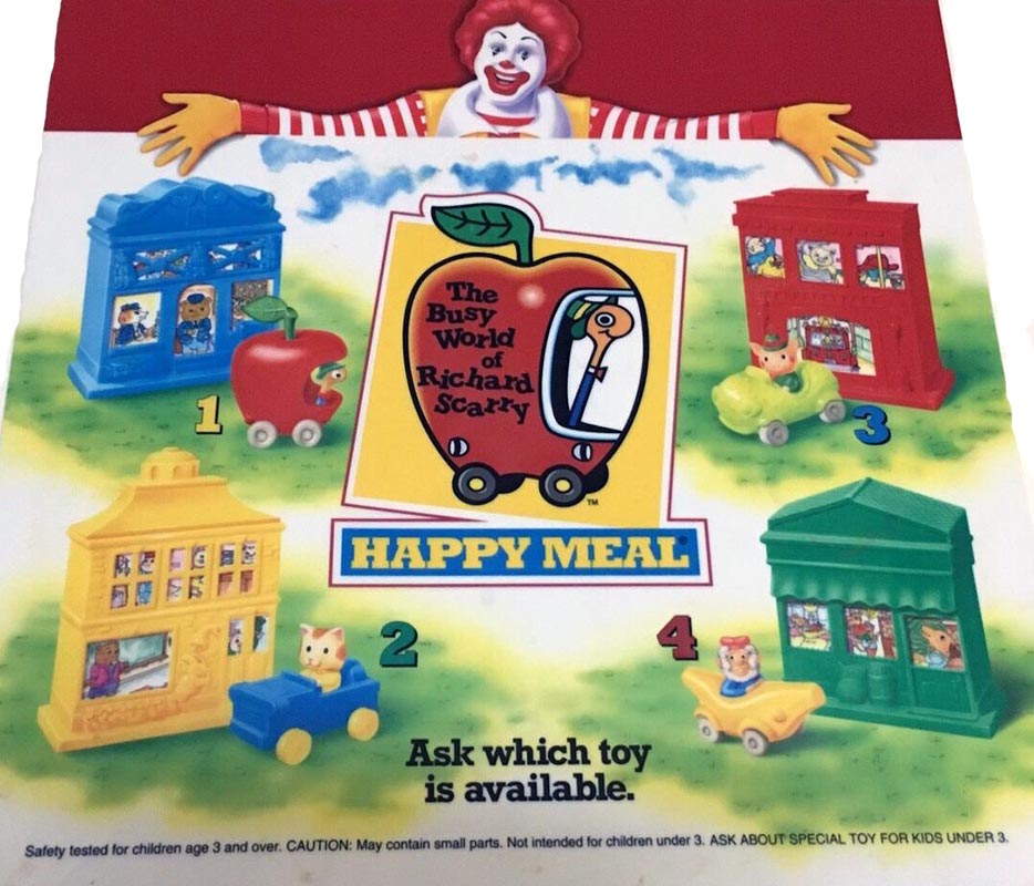 1995 McDonalds U3 *MIP* The Busy World of Richard Scarry set of 4 
