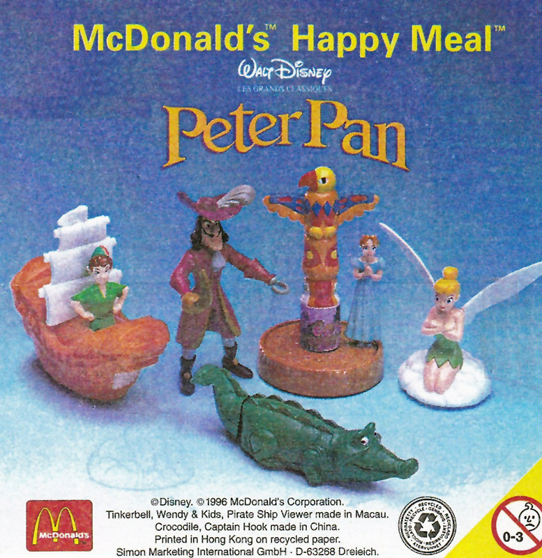 Details about   Lot of 13 McDonalds 1994/1997 Peter Pan & Disneyland 40th~ Happy Meal Toys      