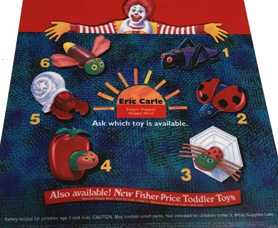 Eric Carle 1996 Happy Meal Toys Full Set