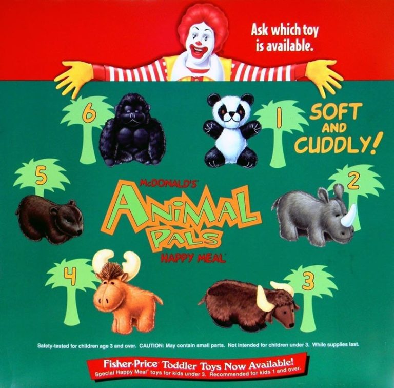 McDonald’s Happy Meal Toys 1997 Endangered Animal Pals Kids Time