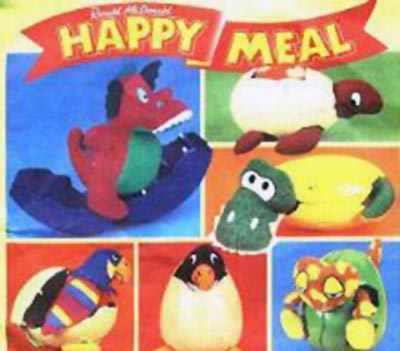 Sealed Year 1997 Full Set of 4x Safari Wildlife Mcdonalds Happy Meal Toys 