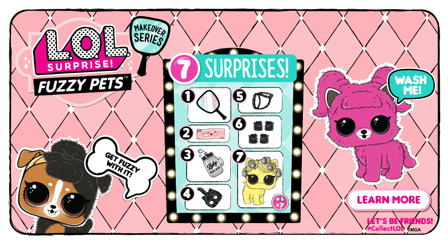 lol surprise makeover series fuzzy pets