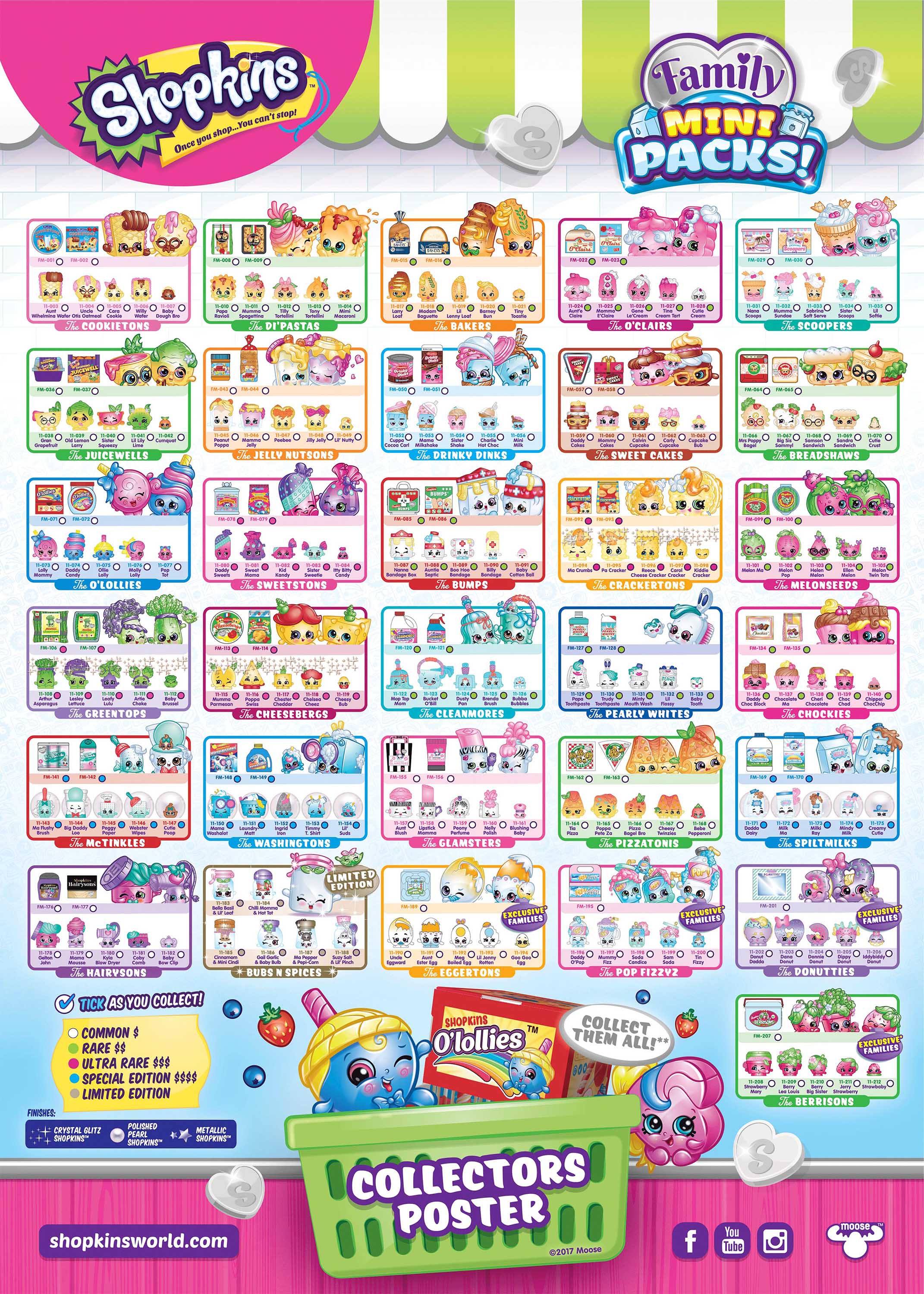 family mini packs shopkins