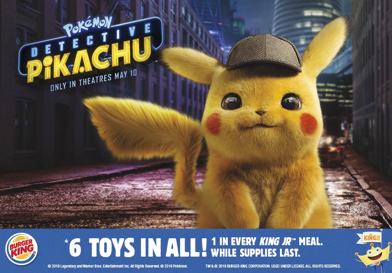 2019 Burger King Detective Pikachu Arcanine Pokemon Kid's Meal Toy Unopened 