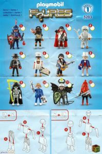Playmobil Figures Series 1 Boys List Checklist Collector Guide Insert
