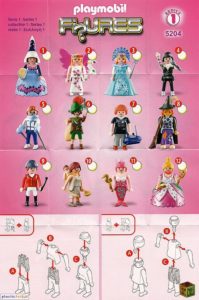 Playmobil Figures Series 1 Girls List Checklist Collector Guide Insert