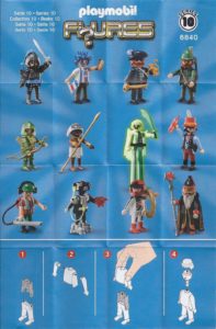 Playmobil Figures Series 10 Boys List Checklist Collector Guide Insert