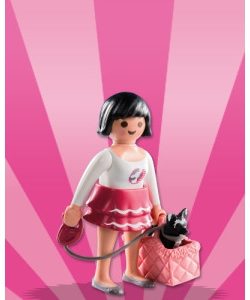 Playmobil Figures Series 8 Girls - Woman with Dog
