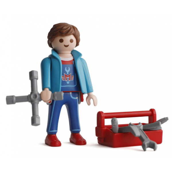 show original title Details about   Playmobil Surprise Bags Series 15 Ref 70025 Figure Mechanic with Tools 