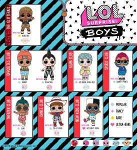 Click Here for Full Size LOL Surprise Boys Series 1 Checklist List Collector Guide