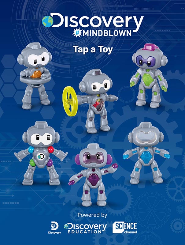 BLUE McDONALD's 2020 DISCOVERY MINDBLOWN HAPPY MEAL TOY #2 PRISM BOT