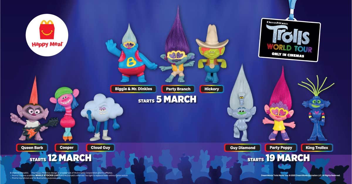 Details about   Official McDonald’s Happy Meal Toy Character Trolls World Tour 2020 