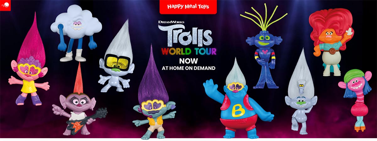 2020 McDONALD'S Trolls World Tour Dreamworks HAPPY MEAL TOYS Choose Toy or Set 