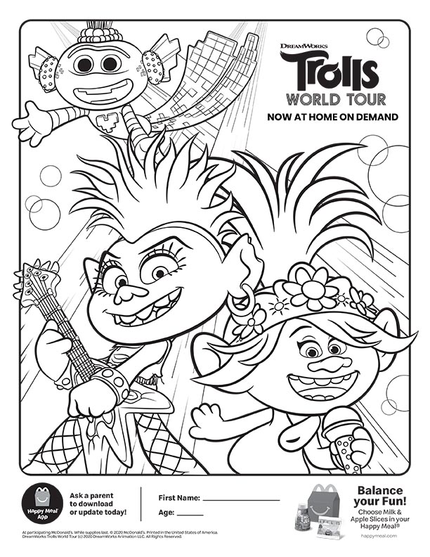 Trolls Holiday Coloring Pages - Coloring Pages