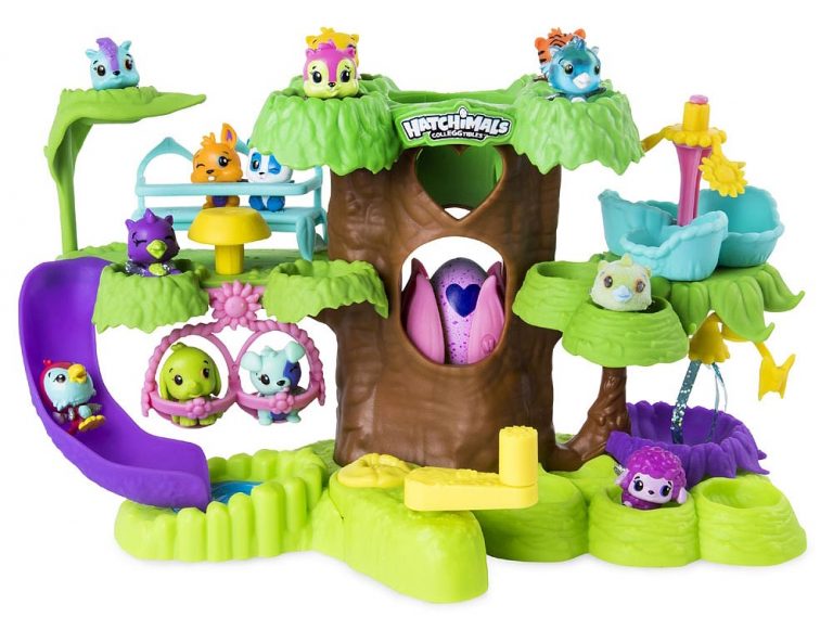 hatchimals water slide playset