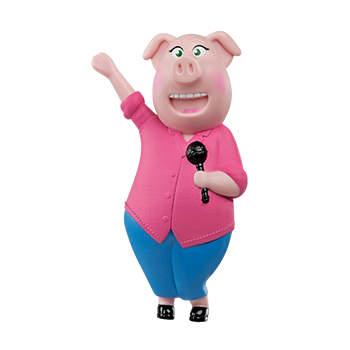 McDonalds Illumination Sing Gunter singing pig toy loose 2016 