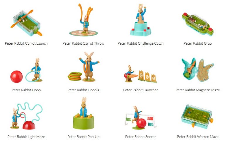 peter rabbit mcdonalds toys