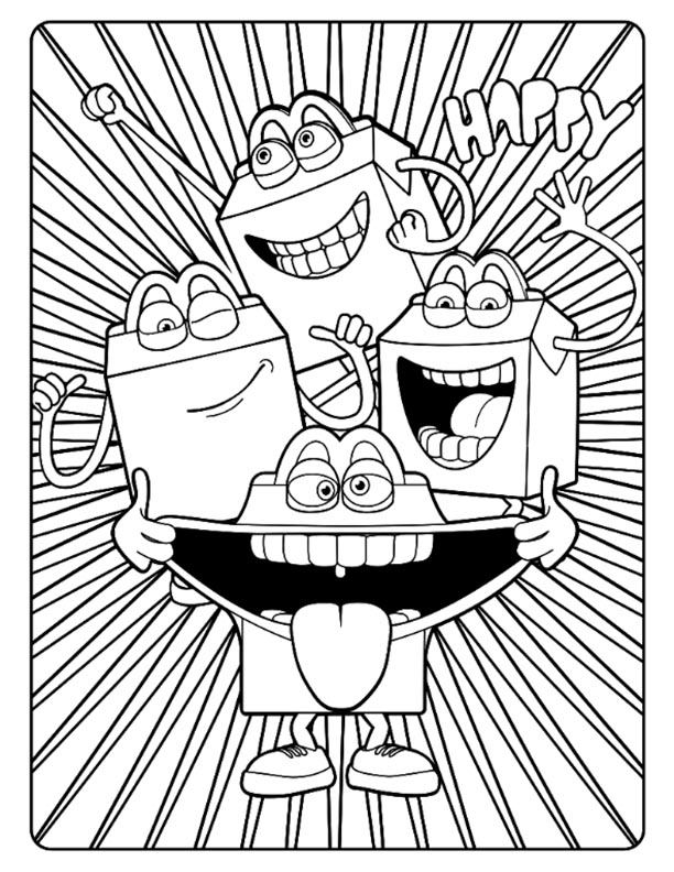 McDonald’s, Coloring Sheet, Happy Meal – Kids Time