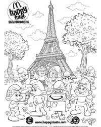 smurfs-eiffel-tower_mcdonalds-happy-meal-coloring-activities-sheet