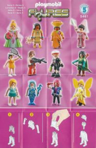 Playmobil Figures Series 5 Girls List Checklist Collector Guide Insert