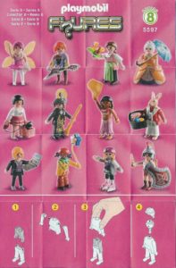 Playmobil Figures Series 8 Girls List Checklist Collector Guide Insert